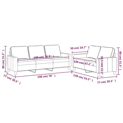 Set di Divani 2 pz con Cuscini Blu in Velluto | homemem39