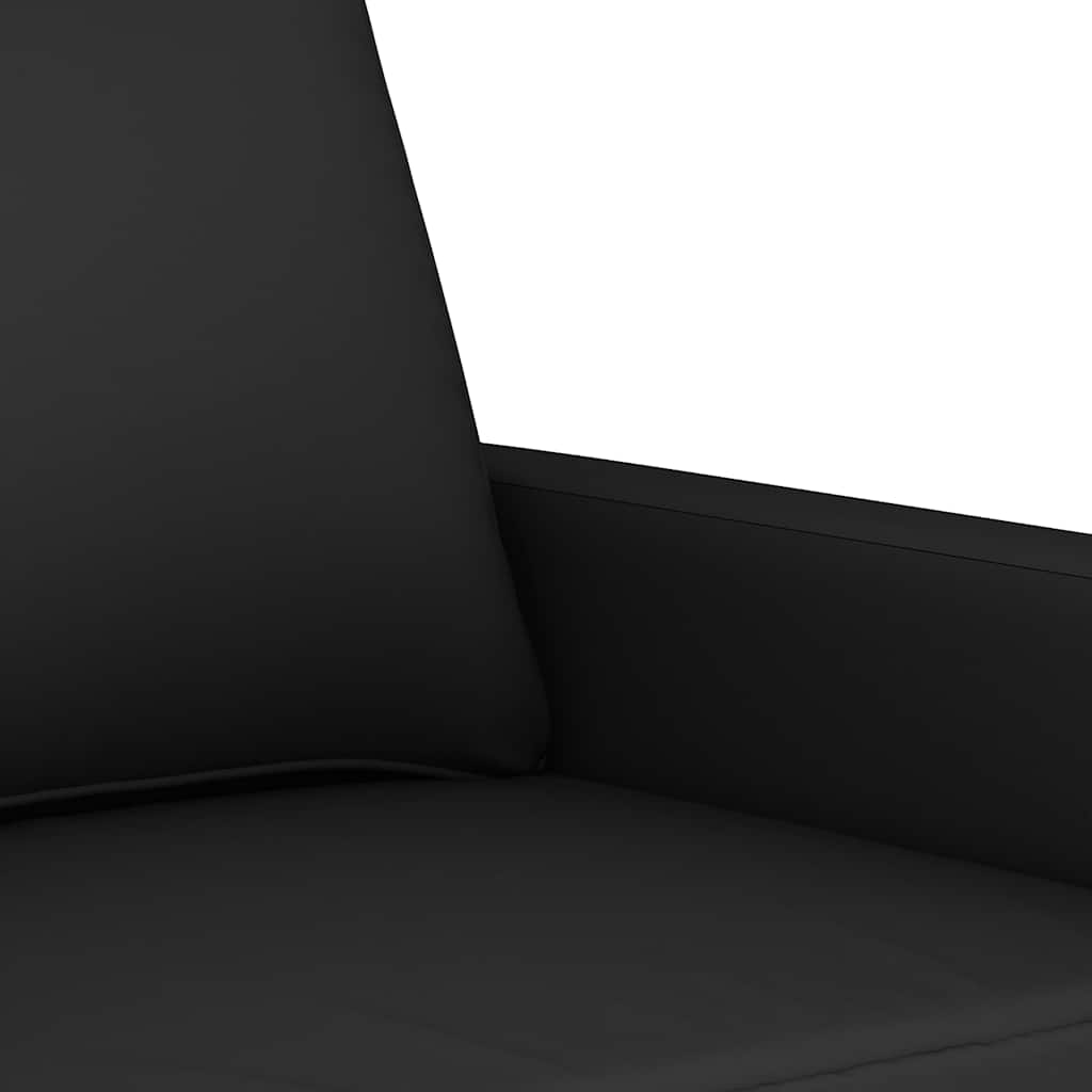 Set di Divani 3 pz con Cuscini Nero in Velluto | homemem39