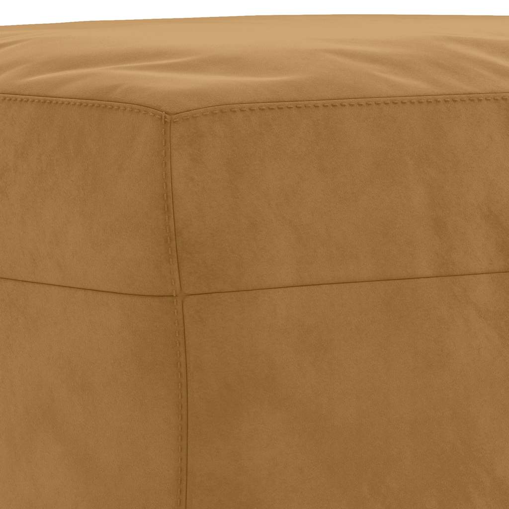 Set di Divani 3 pz con Cuscini Marrone in Velluto | homemem39