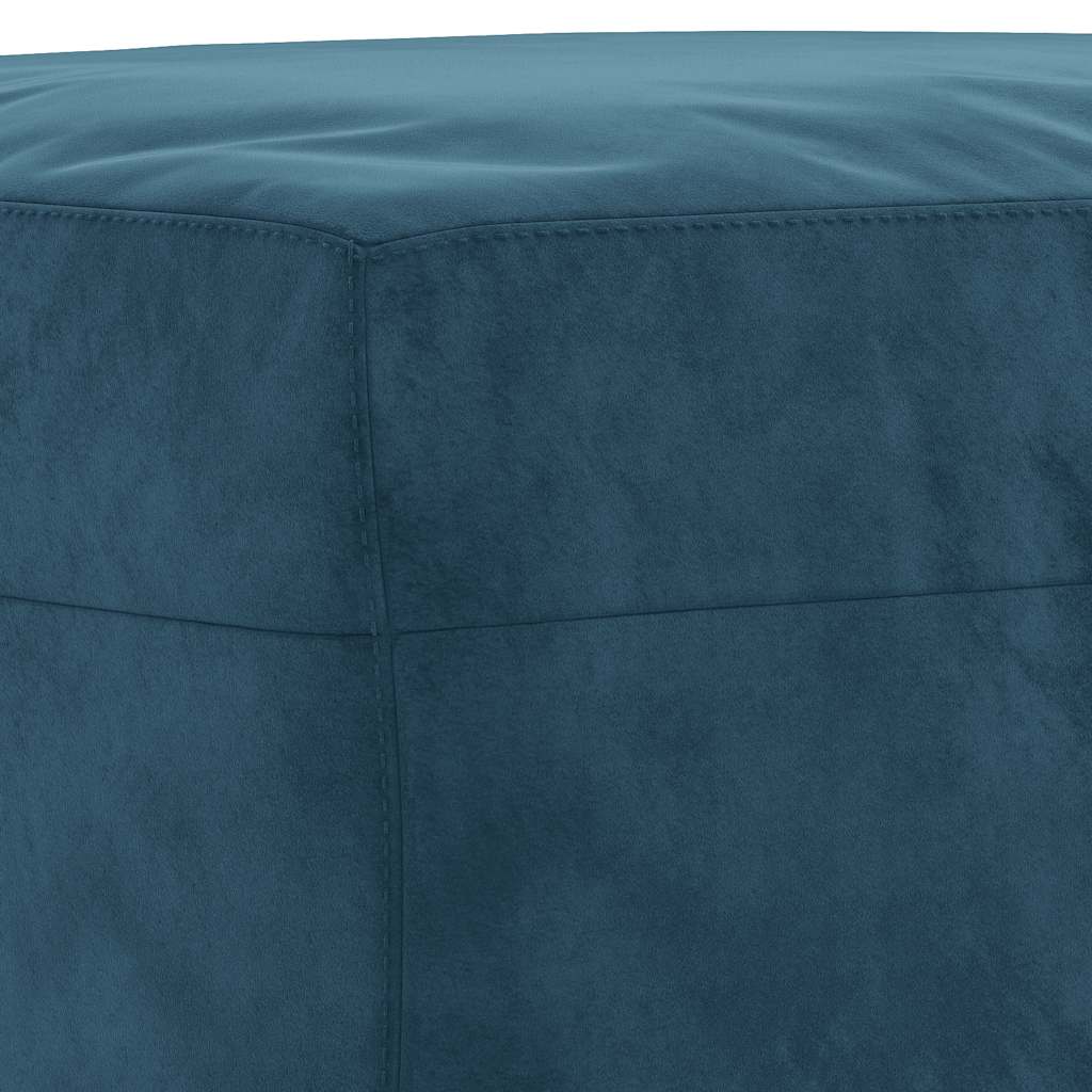 Set di Divani 3 pz con Cuscini Blu in Velluto | homemem39