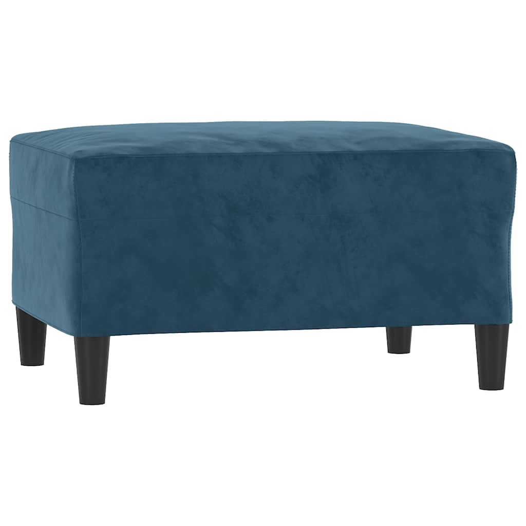 Set di Divani 3 pz con Cuscini Blu in Velluto | homemem39