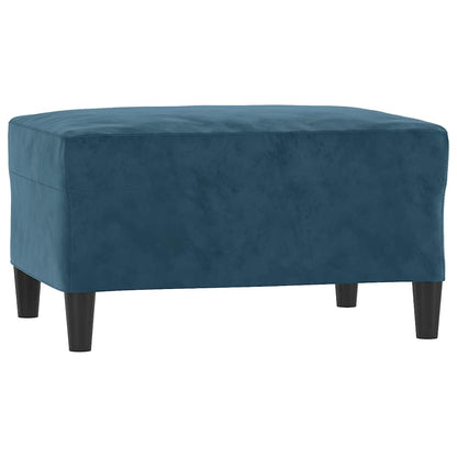 Set di Divani 3 pz con Cuscini Blu in Velluto | homemem39