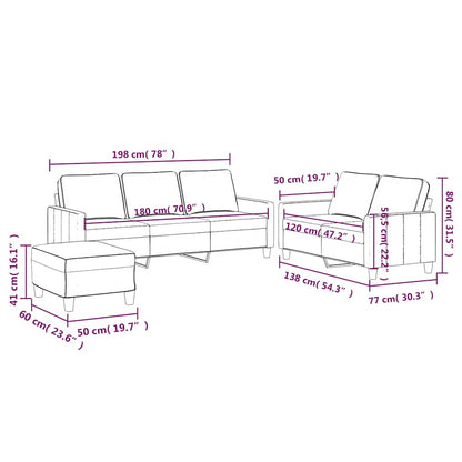 Set di Divani 3 pz con Cuscini Blu in Velluto | homemem39