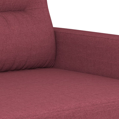 Set di Divani 4 pz con Cuscini Rosso Vino in Tessuto | homemem39