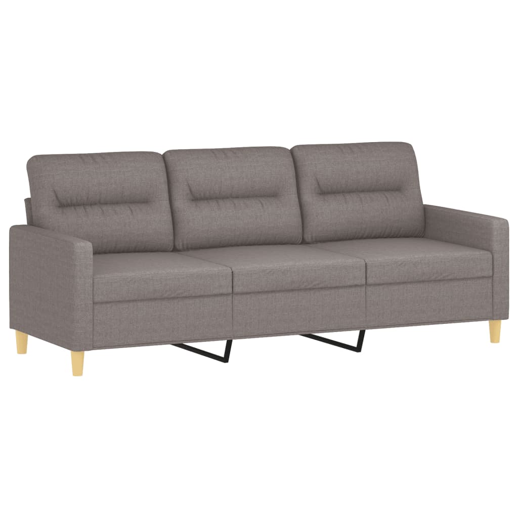 Set di Divani 4 pz con Cuscini Tortora in Tessuto | homemem39