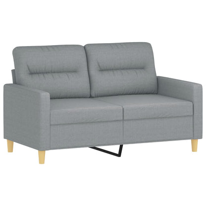 Set di Divani 3 pz con Cuscini Grigio Chiaro in Tessuto | homemem39