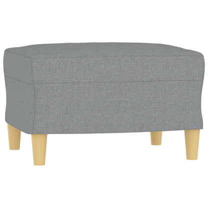 Set di Divani 3 pz con Cuscini Grigio Chiaro in Tessuto | homemem39
