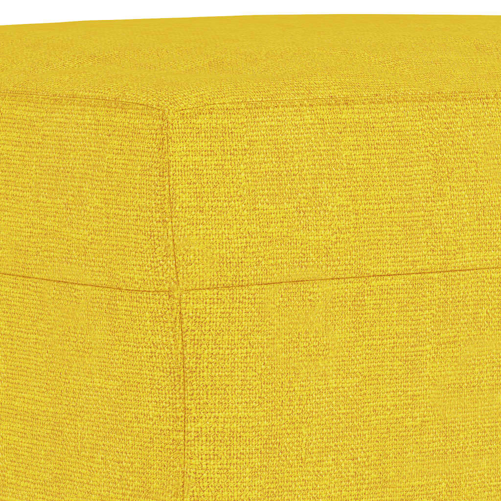 3-piece Sofa Set with Light Yellow Fabric Cushions