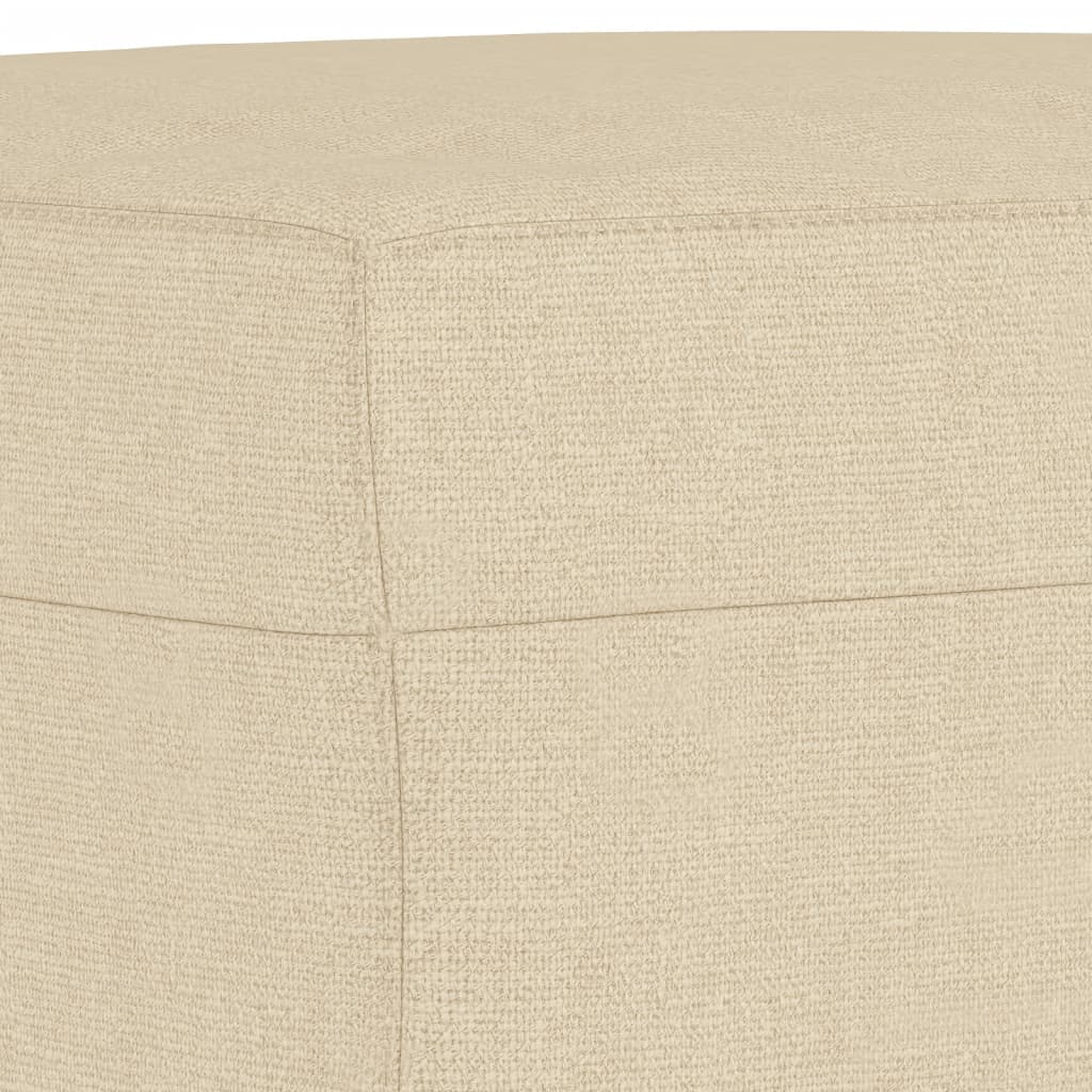 Set di Divani 3 pz con Cuscini Crema in Tessuto | homemem39