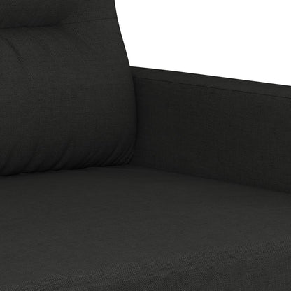 Set di Divani 3 pz con Cuscini Nero in Tessuto | homemem39