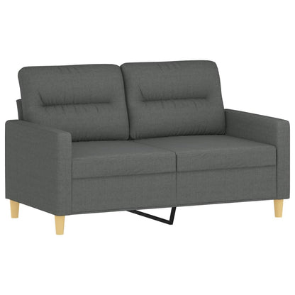 Set di Divani 3 pz con Cuscini Grigio Scuro in Tessuto | homemem39