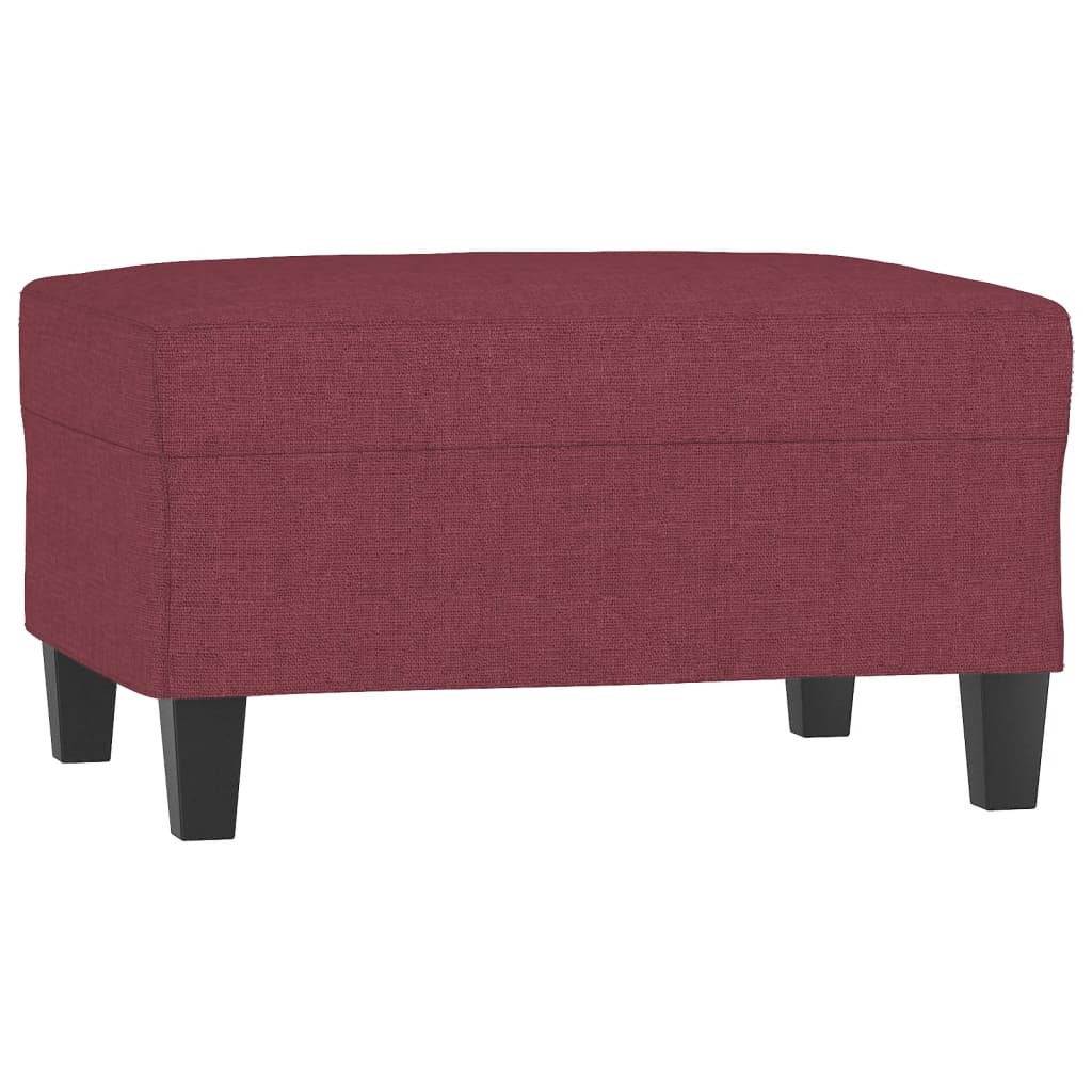 Set di Divani 4 pz con Cuscini Rosso Vino in Tessuto - homemem39