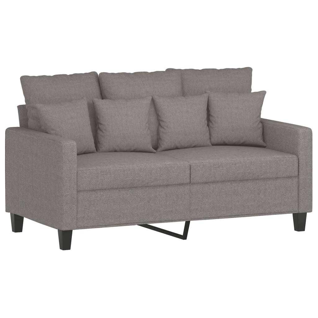 Set di Divani 3 pz con Cuscini Tortora in Tessuto | homemem39