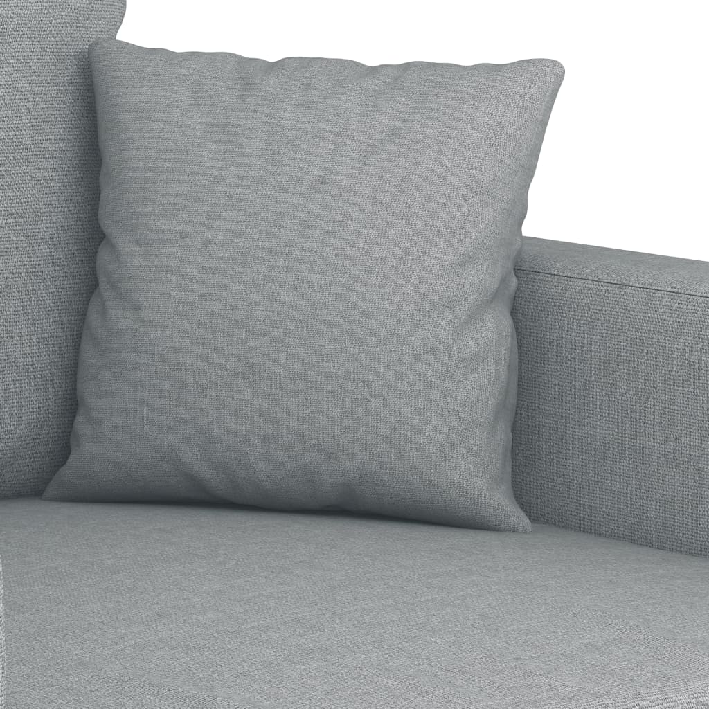 Set di Divani 3 pz con Cuscini Grigio Chiaro in Tessuto | homemem39