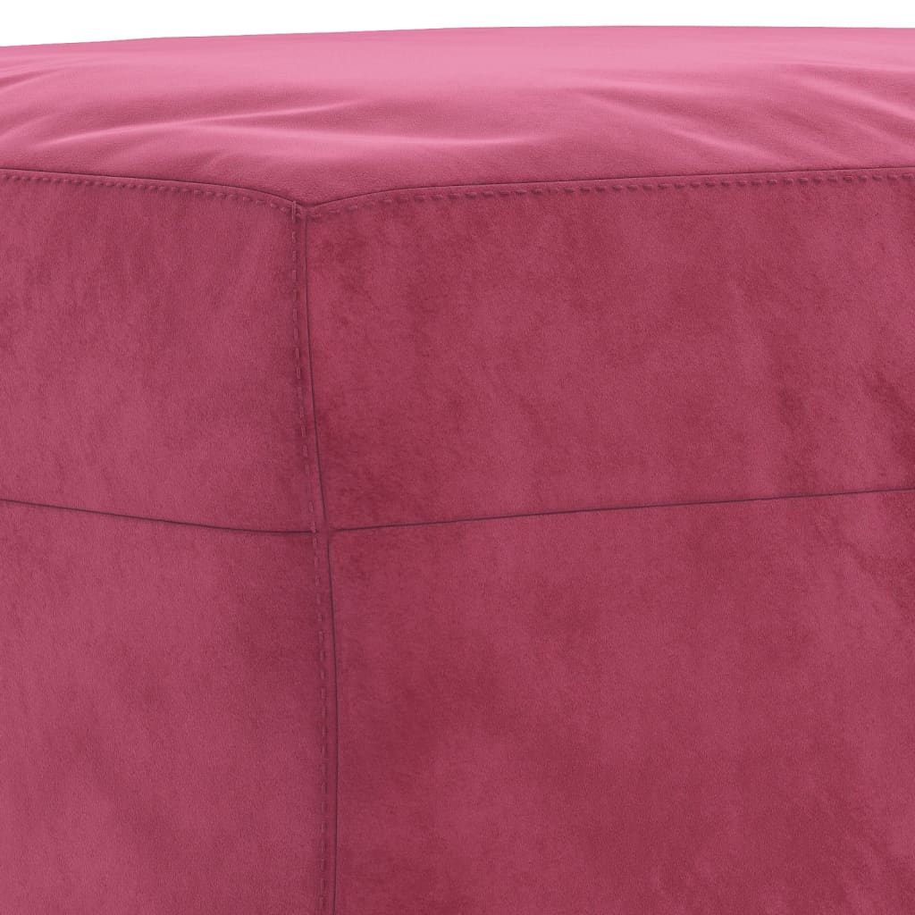 Set di Divani 3 pz con Cuscini Rosso Vino in Velluto | homemem39
