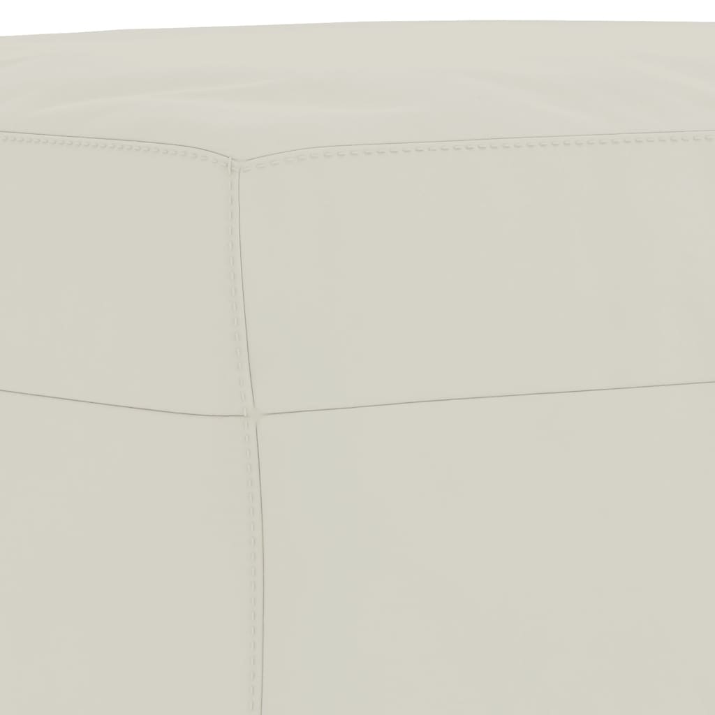 Set di Divani 3 pz con Cuscini Crema in Velluto