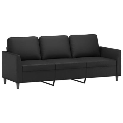 Set di Divani 4 pz con Cuscini Nero in Similpelle | homemem39