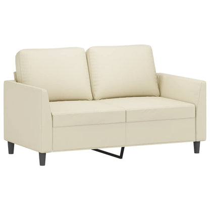 Set di Divani 3 pz con Cuscini crema in Similpelle | homemem39