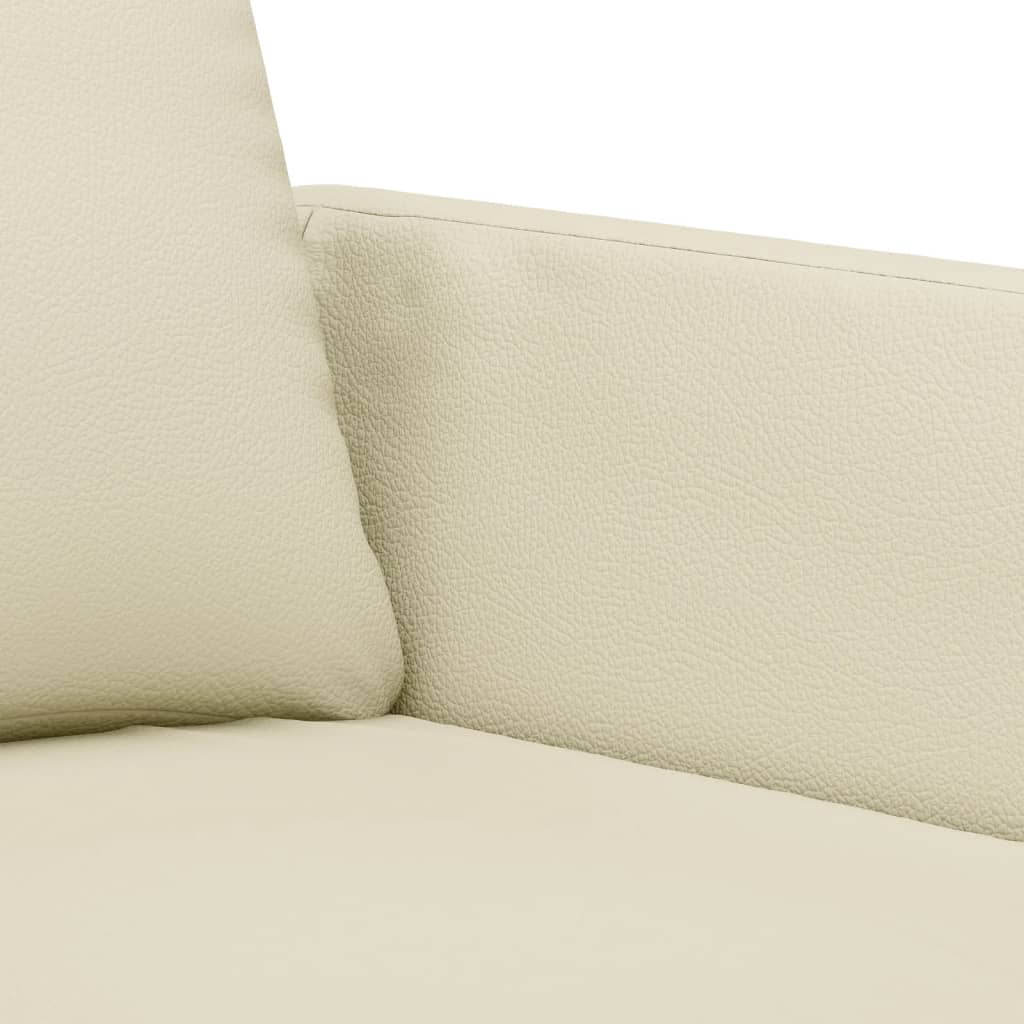 Set di Divani 3 pz con Cuscini crema in Similpelle | homemem39