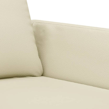 Set di Divani 3 pz con Cuscini crema in Similpelle | homemem39