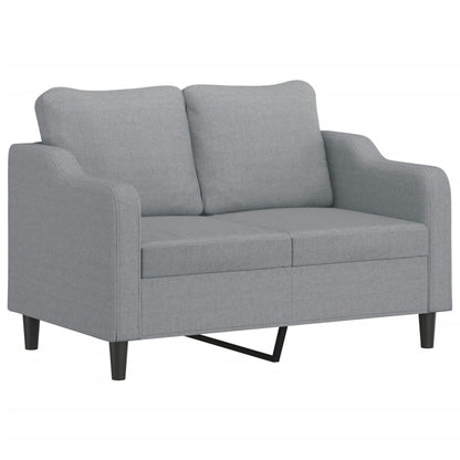 3-piece Sofa Set with Light Gray Fabric Cushions