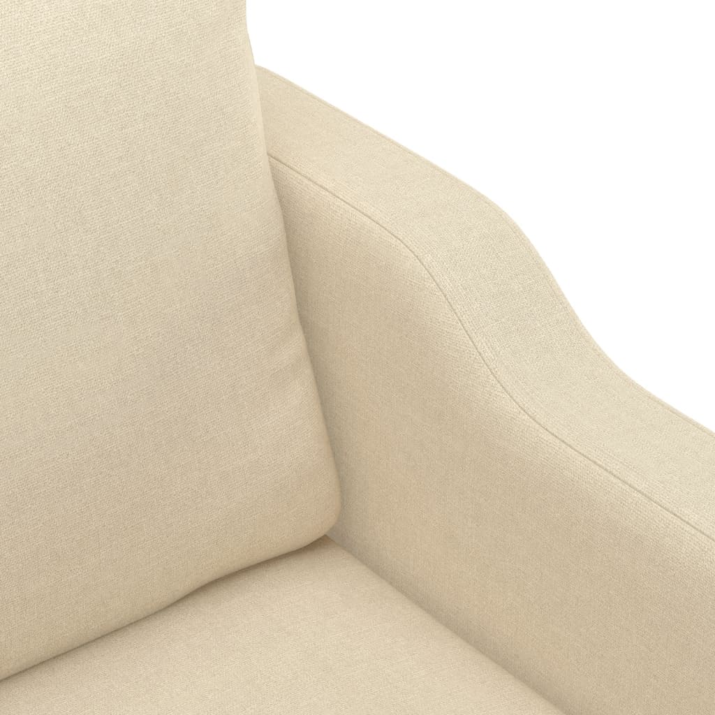 Set di Divani 3 pz con Cuscini Crema in Tessuto | homemem39