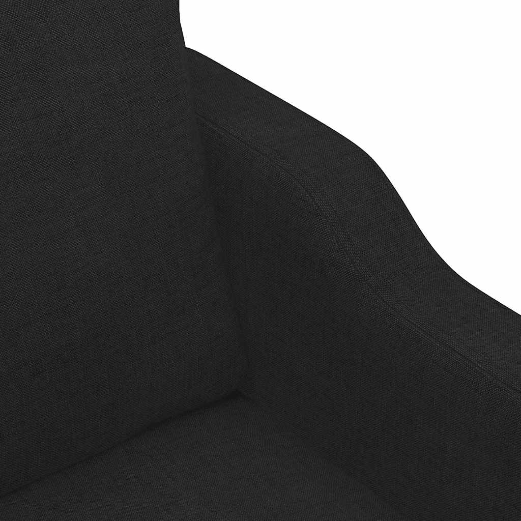 Set di Divani 3 pz con Cuscini Nero in Tessuto | homemem39
