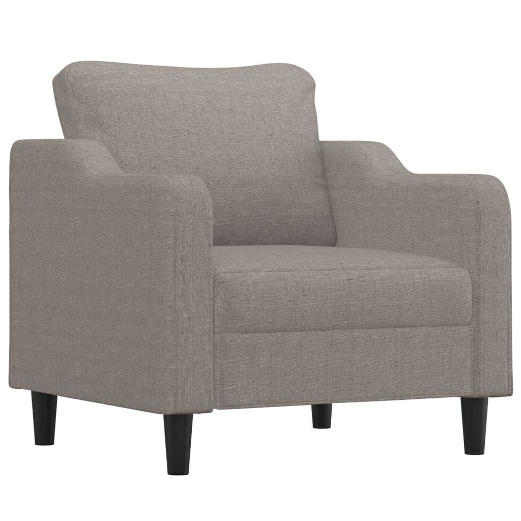 Set di Divani 3 pz con Cuscini Tortora in Tessuto | homemem39