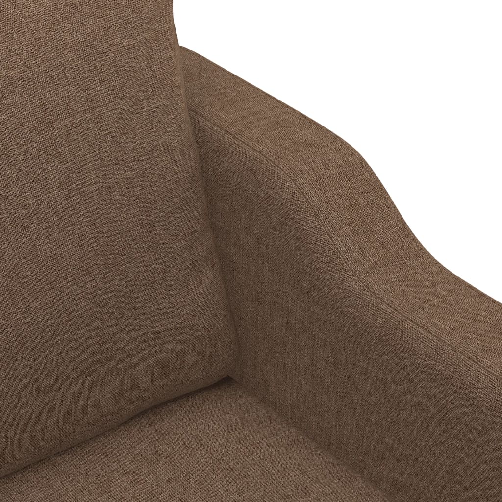 Set di Divani 4 pz con Cuscini Marrone in Tessuto | homemem39
