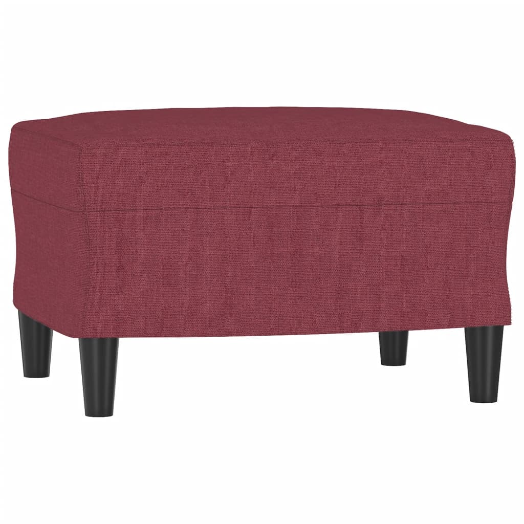 Set di Divani 4 pz con Cuscini Rosso Vino in Tessuto | homemem39