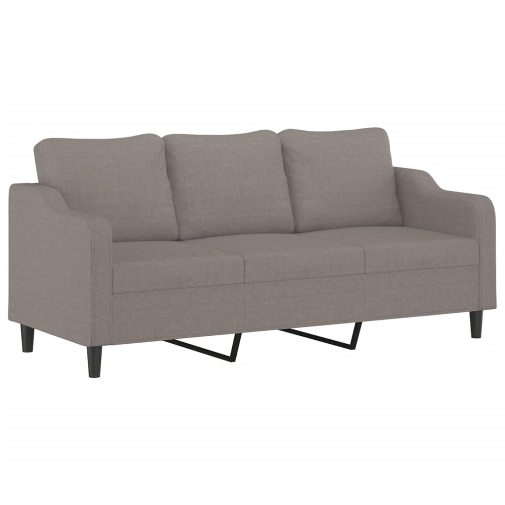 Set di Divani 4 pz con Cuscini Tortora in Tessuto | homemem39