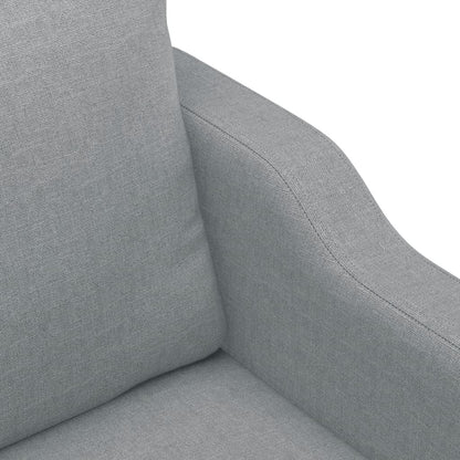 Set Divani 3 pz con Cuscini Grigio Chiaro in Tessuto | homemem39