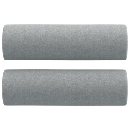 Set Divani 3 pz con Cuscini Grigio Chiaro in Tessuto | homemem39