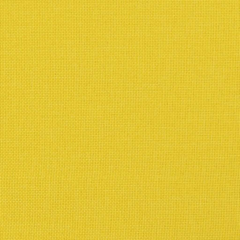 Set di Divani 3 pz con Cuscini Giallo Chiaro in Tessuto