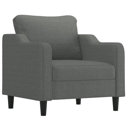 Set di Divani 4 pz con Cuscini Grigio Scuro in Tessuto | homemem39