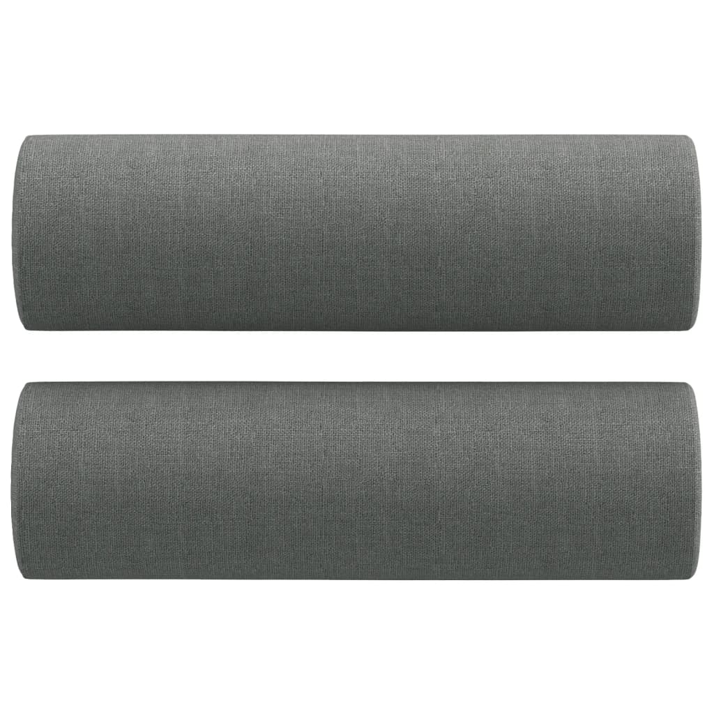 Set di Divani 4 pz con Cuscini Grigio Scuro in Tessuto | homemem39