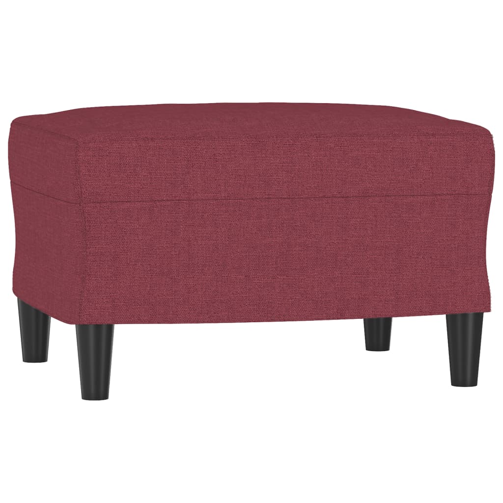 Set di Divani 4 pz con Cuscini Rosso Vino in Tessuto | homemem39