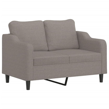 Set di Divani 2 pz con Cuscini Tortora in Tessuto | homemem39