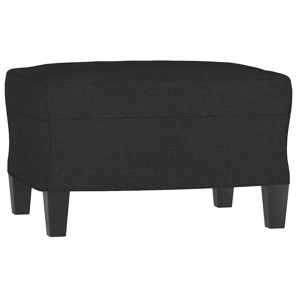 Set di Divani 3 pz con Cuscini Nero in Tessuto | homemem39