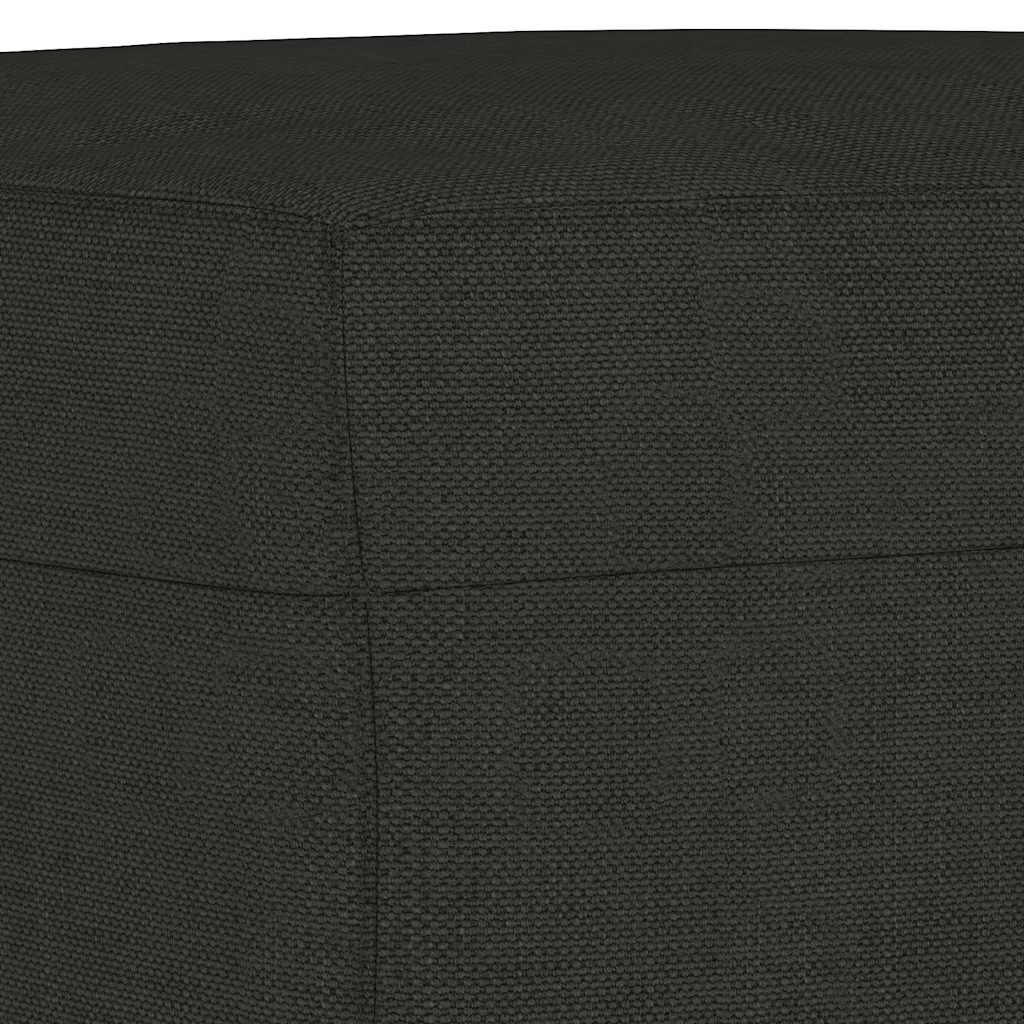 Set di Divani 3 pz con Cuscini Nero in Tessuto | homemem39