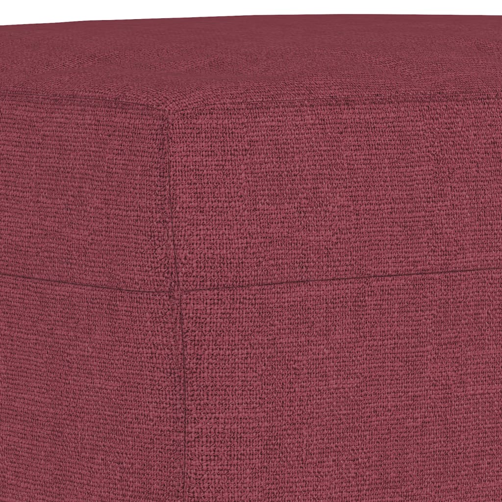 Set di Divani 3 pz con Cuscini Rosso Vino in Tessuto | homemem39