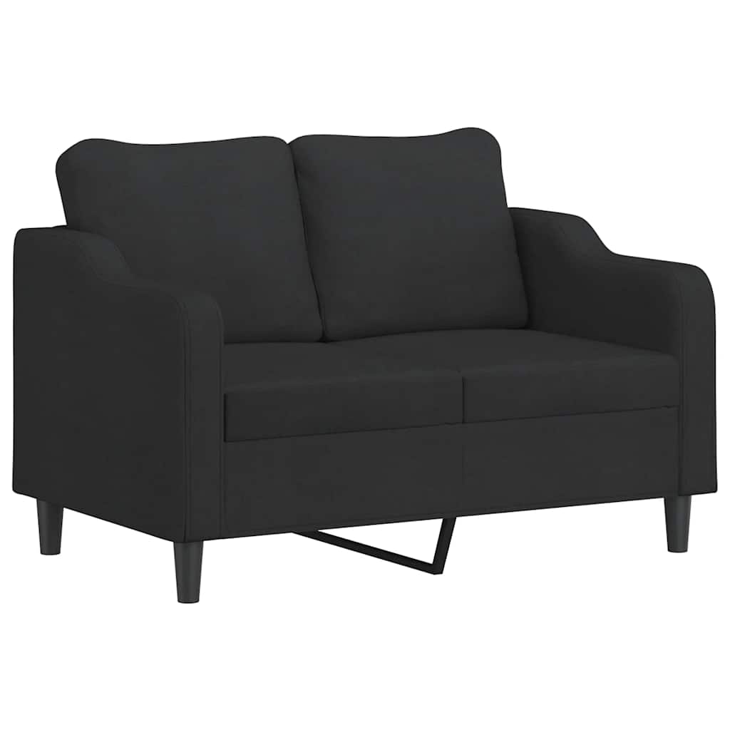 Set Divani 3 pz con Cuscini Nero in Tessuto | homemem39
