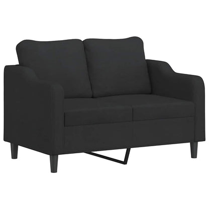 Set Divani 3 pz con Cuscini Nero in Tessuto | homemem39