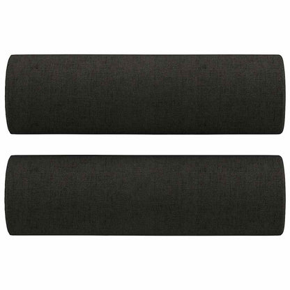 Set Divani 3 pz con Cuscini Nero in Tessuto | homemem39