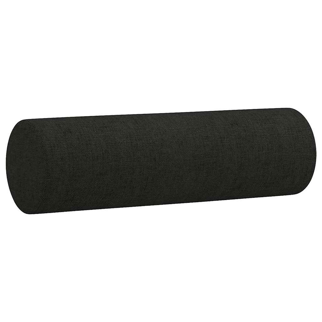 Set Divani 3 pz con Cuscini Nero in Tessuto | homemem39