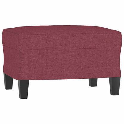 Set di Divani 3 pz con Cuscini Rosso Vino in Tessuto - homemem39