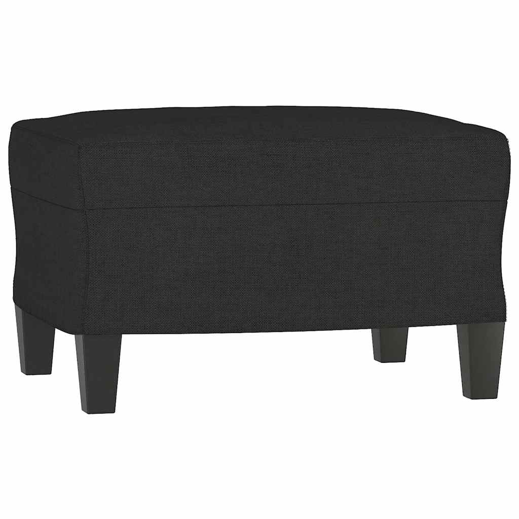 Set di Divani 3 pz con Cuscini Nero in Tessuto | homemem39