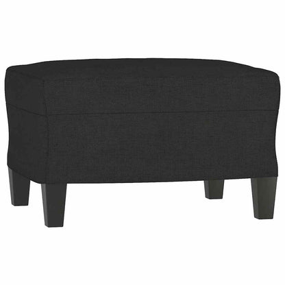 Set di Divani 3 pz con Cuscini Nero in Tessuto | homemem39