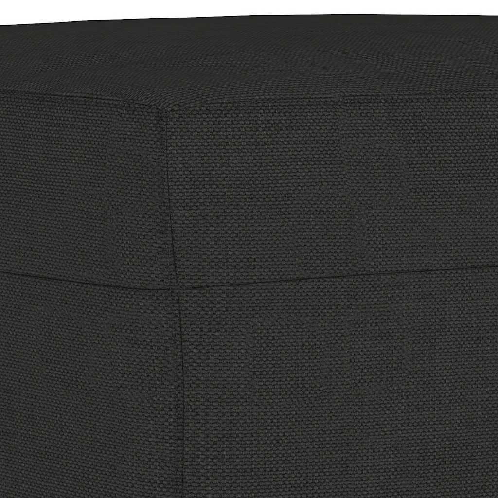 Set di Divani 3 pz con Cuscini Nero in Tessuto | homemem39