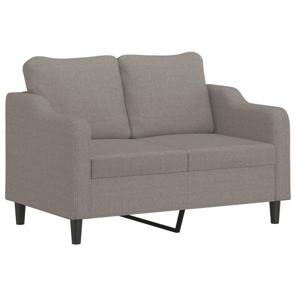 Set di Divani 3 pz con Cuscini Tortora in Tessuto | homemem39
